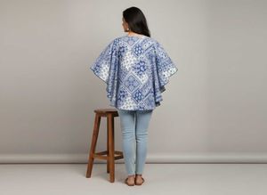 Stylish Blue Print Top