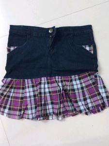Price Drop Brand New Denim Skirt With Frill