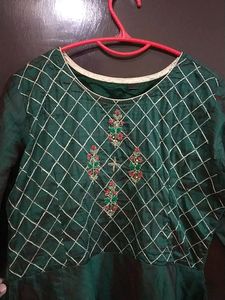 Gown- Embroidery Design - Green