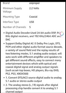 Audio Rush Digital Sound Decorder..... Au...