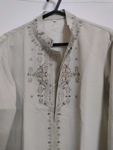 Off-white Sherwani Kurta