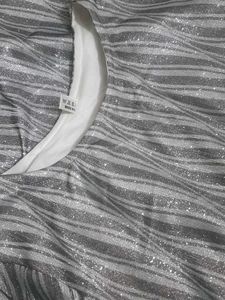 Elegant Silver Maxi Dress
