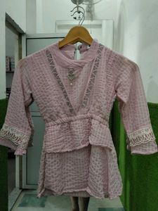 Pink Peplum Top