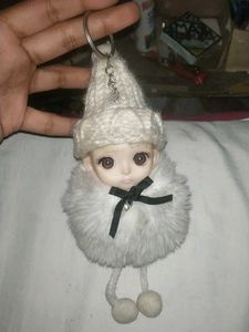 Cute Plush Doll with Pom-Pom Hat