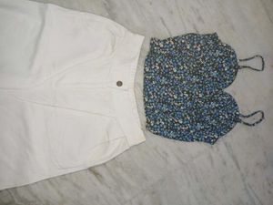 Floral Cami and White Shorts Set