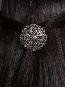 Ornate Silver Hair Tie
