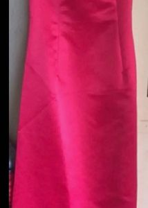 Hot Pink Satin Maxi Dress