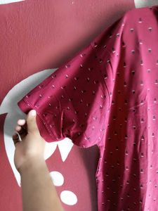 Lois Polo Shirt - Burgundy Patterned