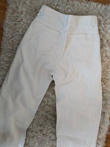 Wide Leg Baggy White Jeans For Women