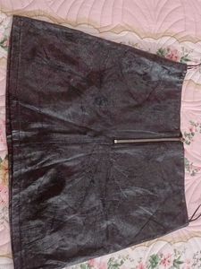 imported leather Mini Skirt