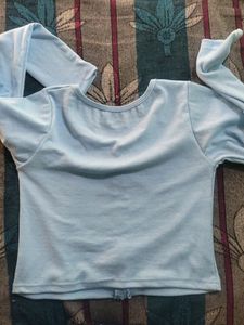 Sky blue Crop Top