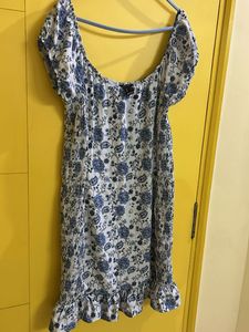 Floral Print Off-Shoulder Dress