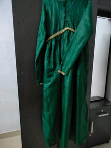 Simple Green Anarkali Kurti