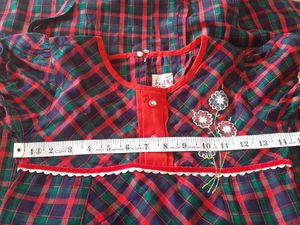 Girls dress multicoloured checks. Age 10-13