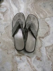 Elegant Silver Flip Flops