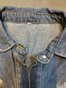 Denim Dress with Patches