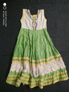 Anarkali With Knit Border