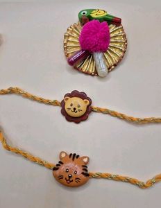 😍Colourful Clay Rakhi For Kids