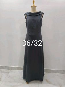 Elegant Gray Evening Gown
