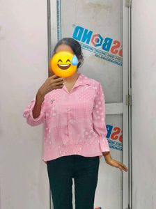 Pink Patterned Top