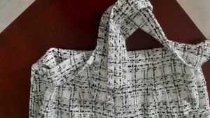Tweed Button-Up Dress - from AJIO