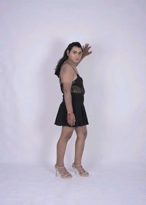 Black top and Skirt