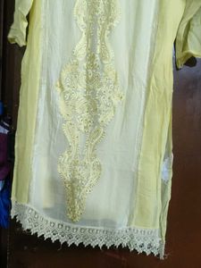 Yellow Embroidered Kurta Set Combo