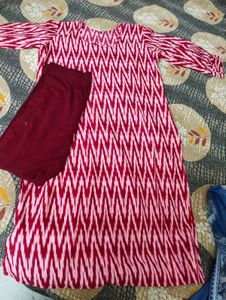 Suit Set Red &amp; Pink  Kurti with Leggings