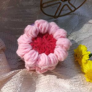 Pink & Red Flower Hair Tie
