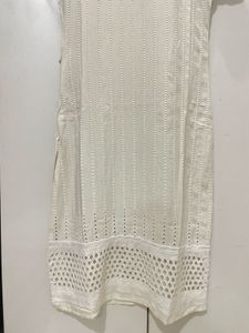 White Eyelet Chikankari Kurta
