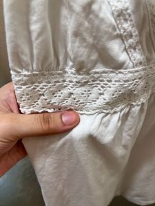White Lace Trim Tank Top