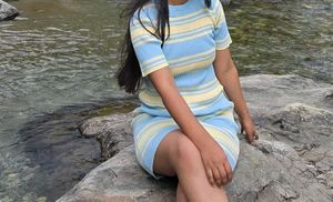 Striped Mini Bodycon Dress