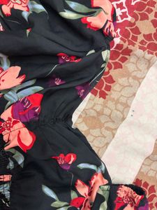 Floral Long Sleeve Crop Top