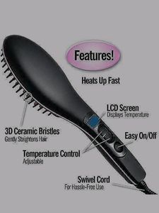 Hair straightener electric brush