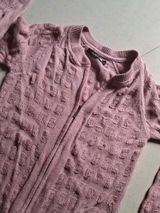 Dusty Rose Knit Cardigan