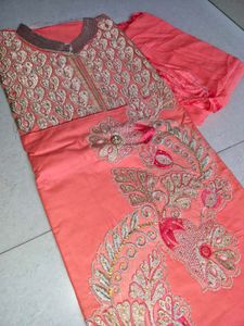 Elegant Embroidered Kurta Set Material
