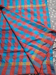 Checkered Saree Multicolord