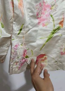 Satin Blazer Brand Name Printed