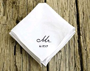 White Hanky Custom Print