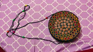 Boho Beaded Circle Bag