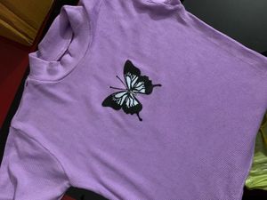 Purple Butterfly Top