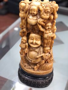 Vintage Carved Buddha Statue