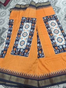 Ikkat Pure Silk Saree
