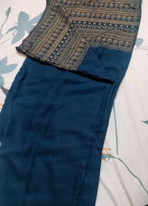 Navy blue printed relaxed Palazzo. Size &#39;S&#39;