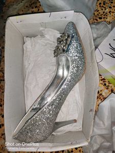 Sparkling Silver Heels