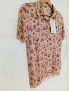 Floral Print Short Sleeve Shirt