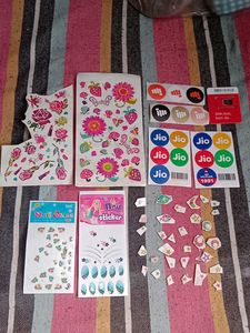 Nail Stickers &amp; Art Glitter With Jio Sim &amp; Sticker