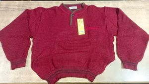 Maroon Knit Pullover Sweater