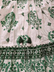 Green Floral Frock Dress
