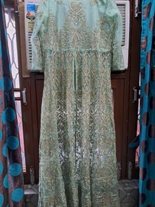 Offers R Welcomed Fr Pure Georgette Net Heavy Gown
